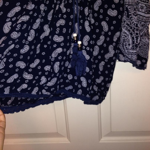 Blue boho blouse - Picture 5 of 6